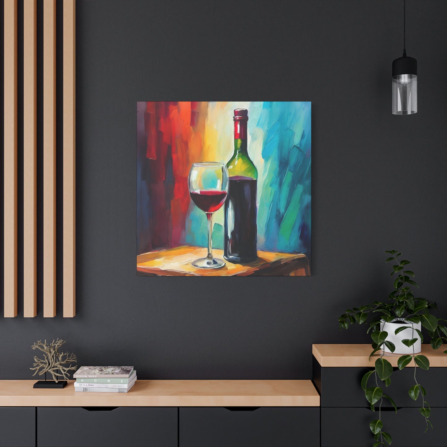 Red Wine Frameless Canvas Wall Art Sizes 10”x10” – 36”x36”