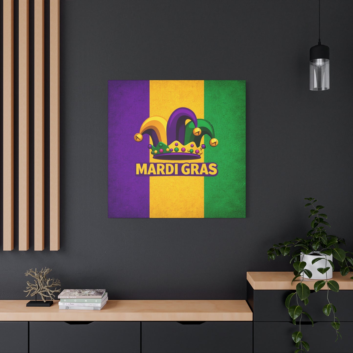 Mardi Gras Frameless Canvas Wall Art Sizes 10”x10” – 36”x36”