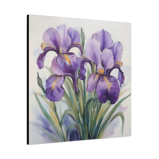 Iris Frameless Canvas Wall Art Sizes 10”x10” – 36”x36”