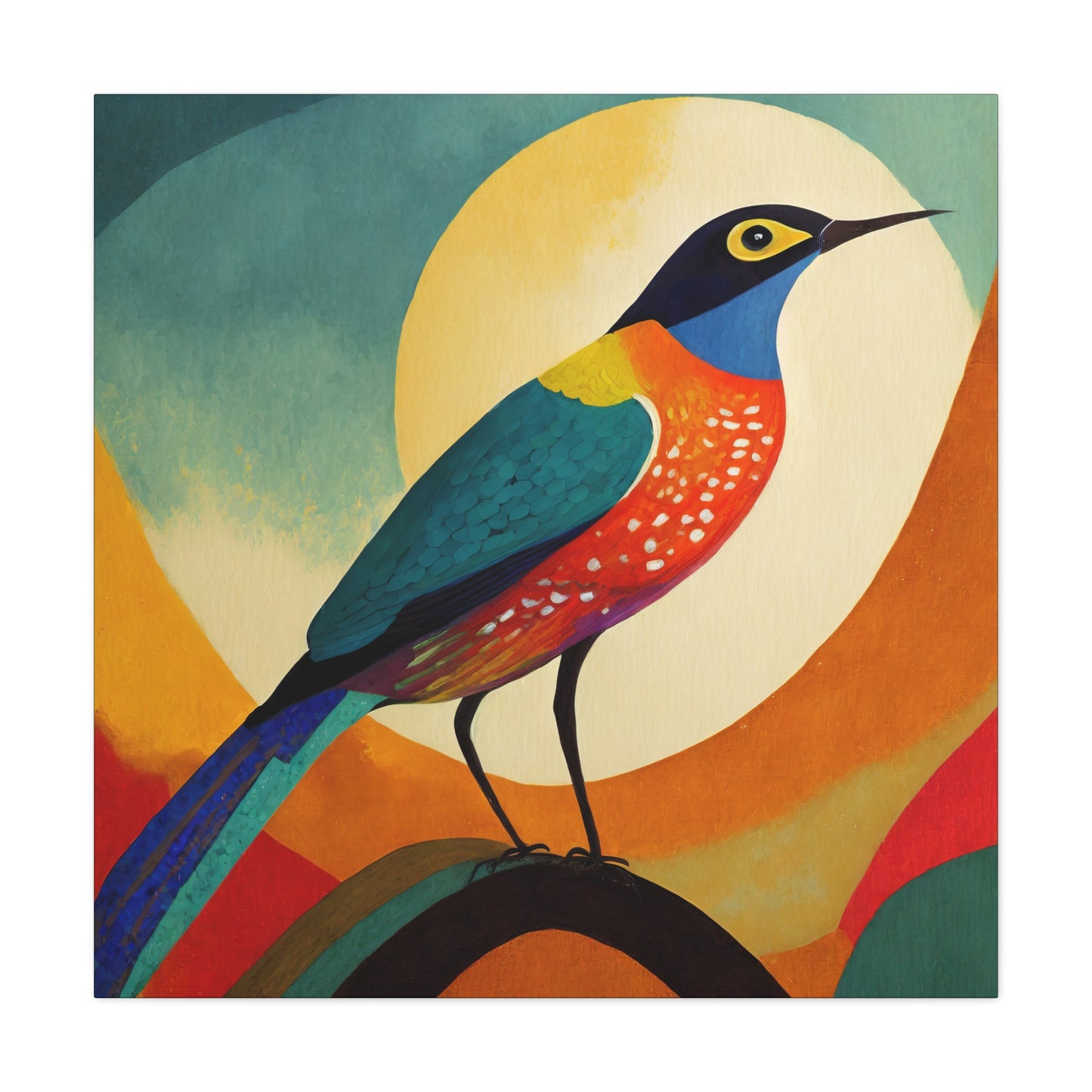 Bird Frameless Canvas Wall Art Sizes 10”x10” – 36”x36”