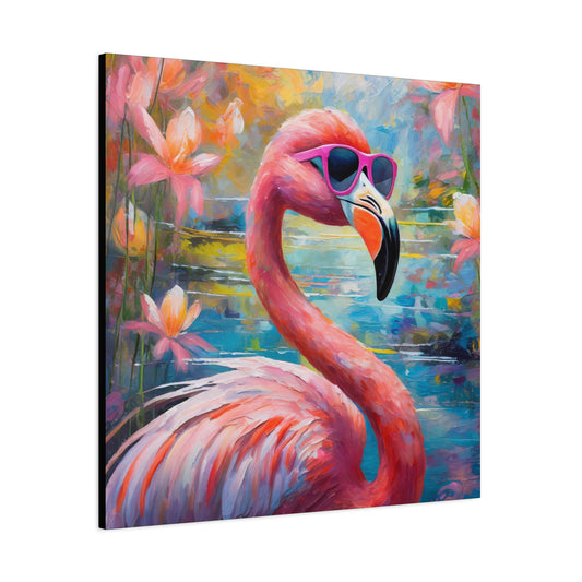 Flamingo Frameless Canvas Wall Art Sizes 10”x10” – 36”x36”
