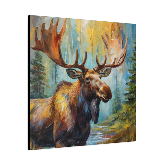 Moose Frameless Canvas Wall Art Sizes 10”x10” – 36”x36”