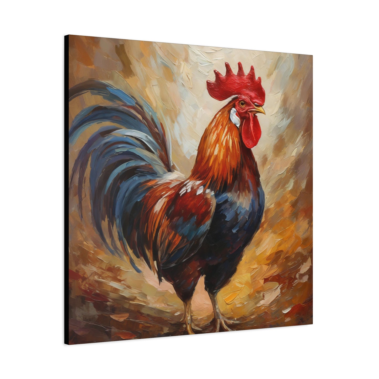 Rooster Frameless Canvas Wall Art Sizes 10”x10” – 36”x36”