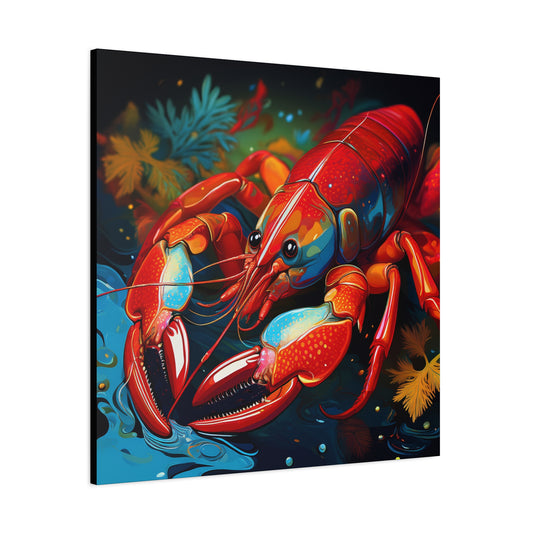 Crawfish Frameless Canvas Wall Art Sizes 10”x10” – 36”x36”
