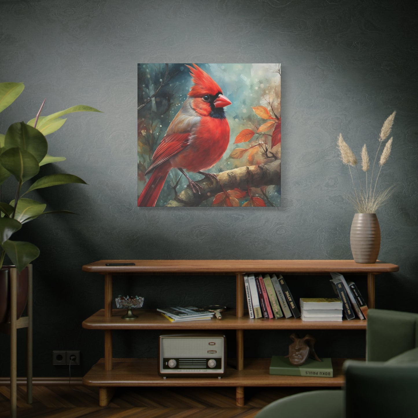 Cardinal Frameless Canvas Wall Art Sizes 10”x10” – 36”x36”