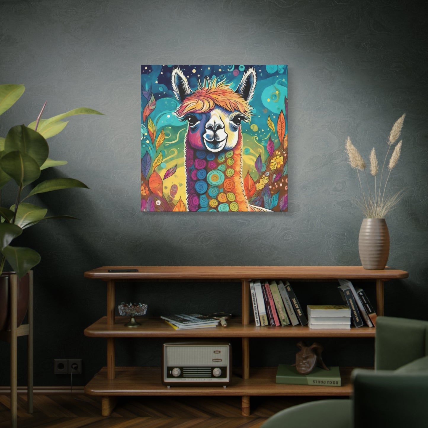 Llama Frameless Canvas Wall Art Sizes 10”x10” – 36”x36”
