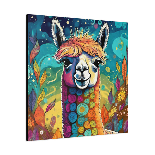 Llama Frameless Canvas Wall Art Sizes 10”x10” – 36”x36”