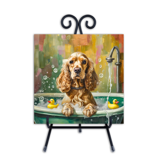 Cocker Spaniel Bath Tub Trivet