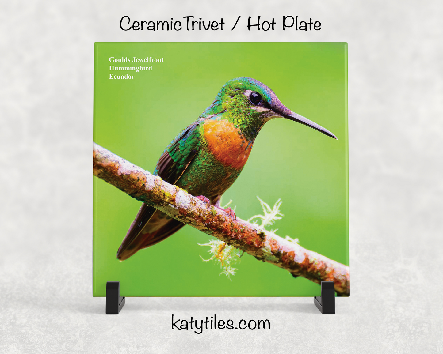 Special Edition Hummingbird Ceramic Tile Trivet and Hot Plate Collection by wildlife photographer George R. Phile