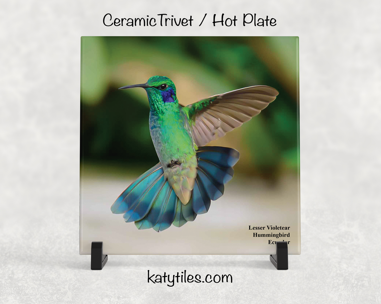 Special Edition Hummingbird Ceramic Tile Trivet and Hot Plate Collection by wildlife photographer George R. Phile