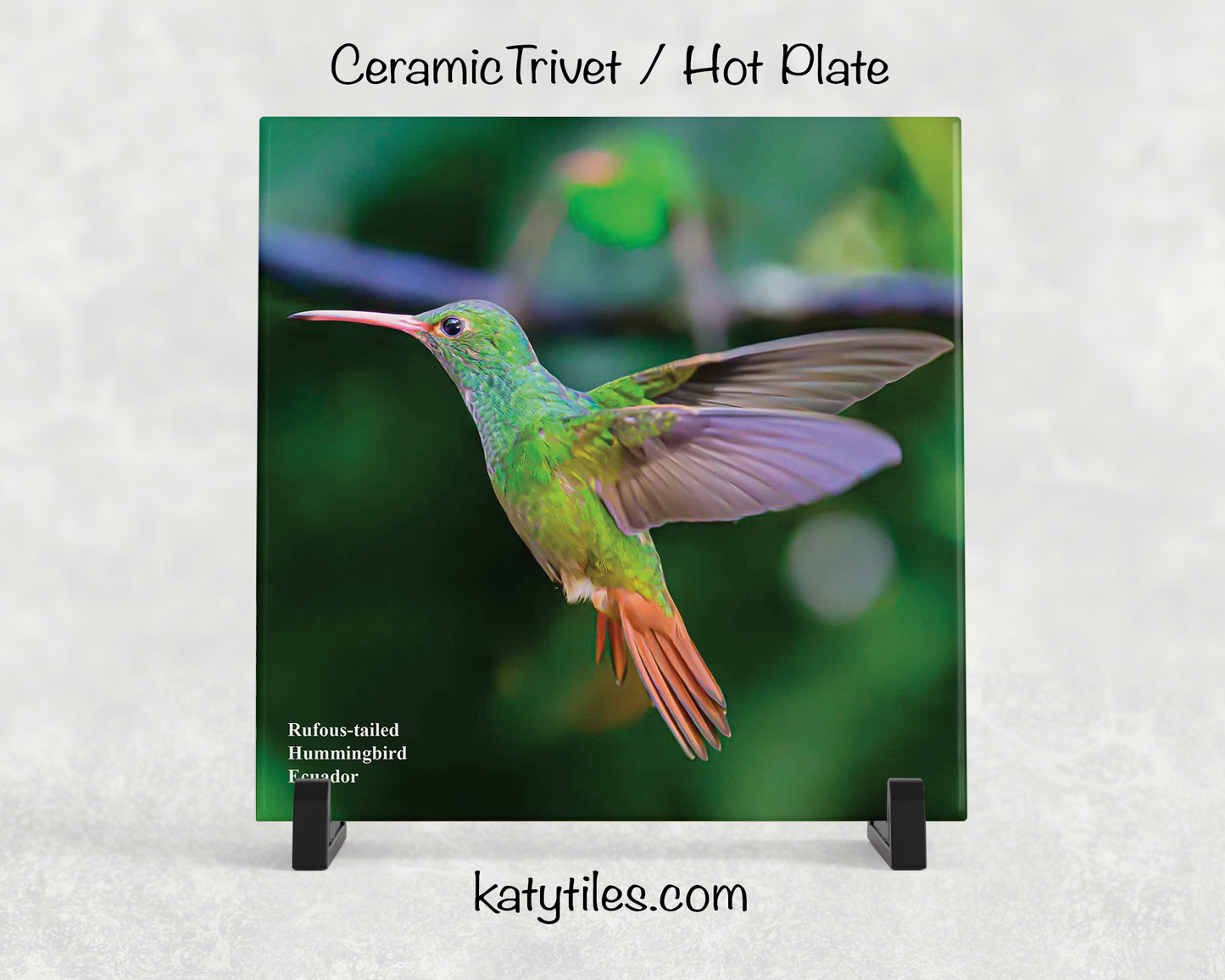 Special Edition Hummingbird Ceramic Tile Trivet and Hot Plate Collection by wildlife photographer George R. Phile