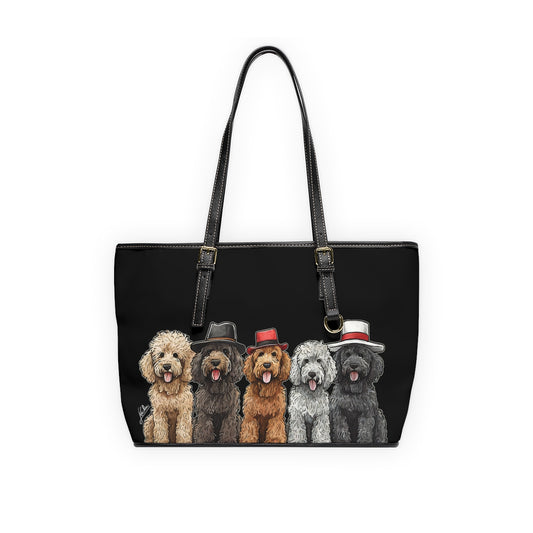 Doodle Vegan Leather Tote Purse