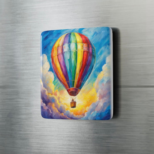 Hot Air Balloon Ceramic Tile Magnet