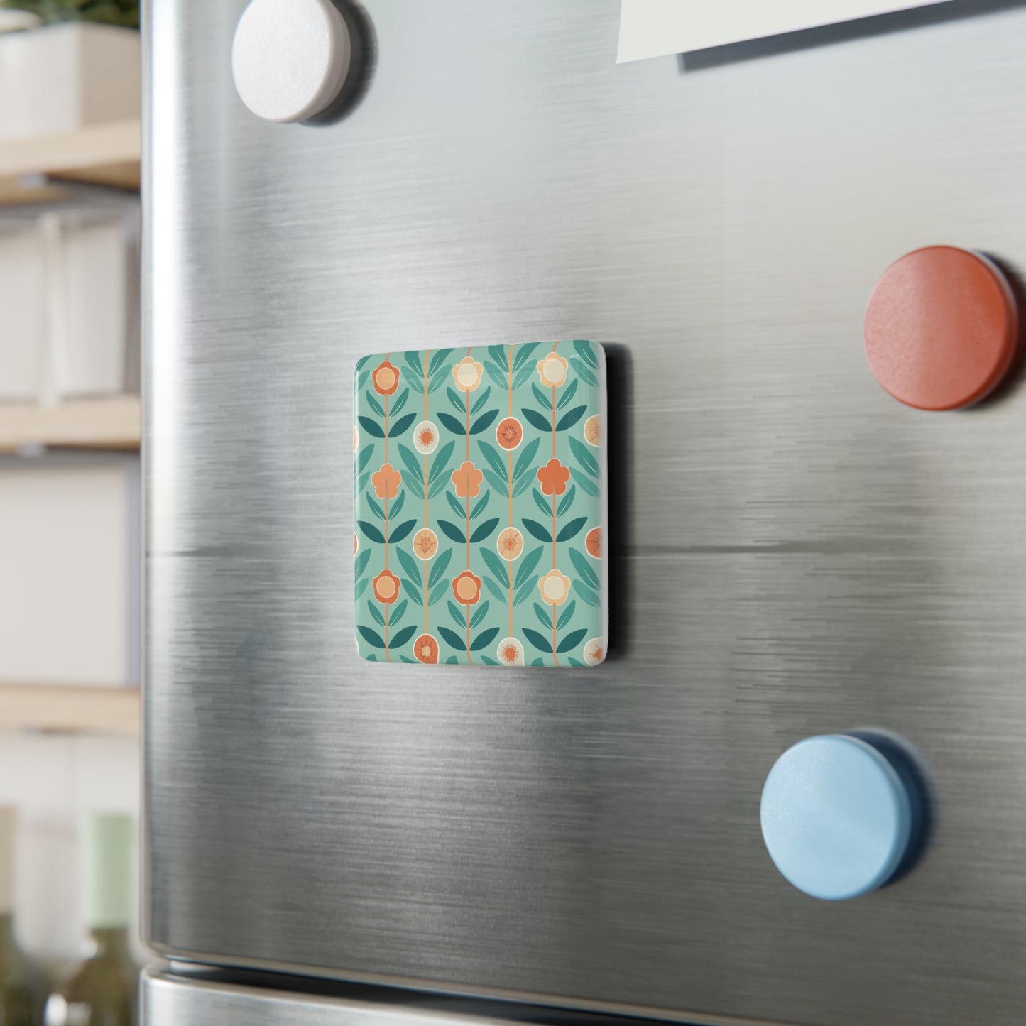 Mid Century Modern Ceramic Tile Magnet