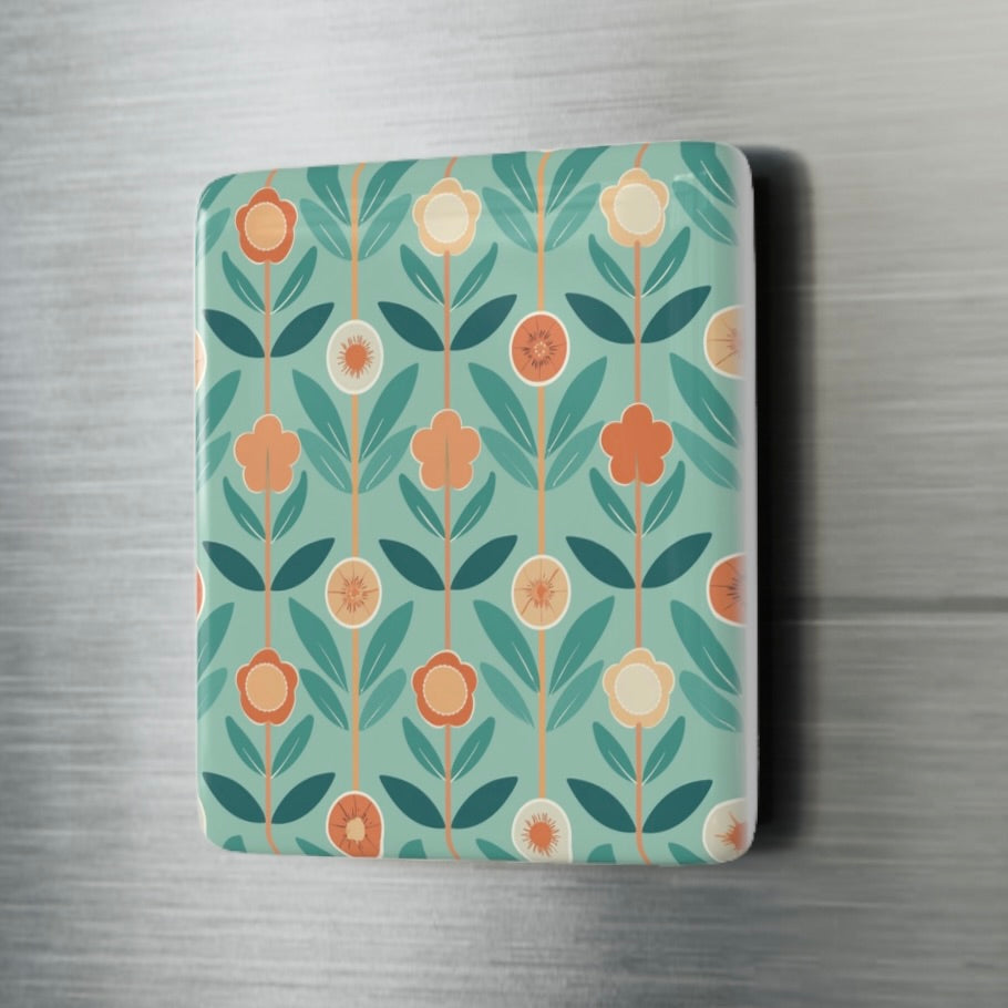 Mid Century Modern Ceramic Tile Magnet