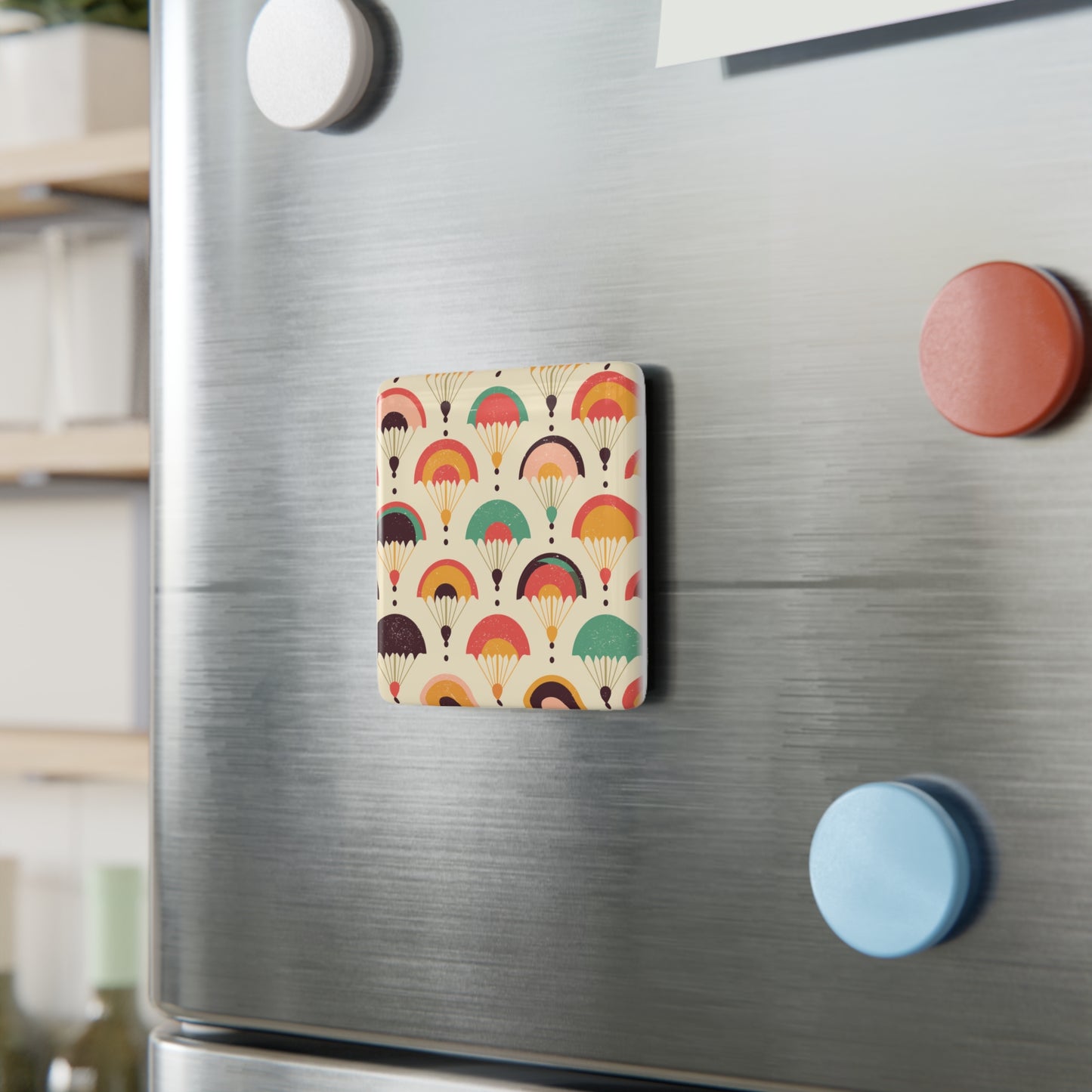 Mid Century Modern Ceramic Tile Magnet