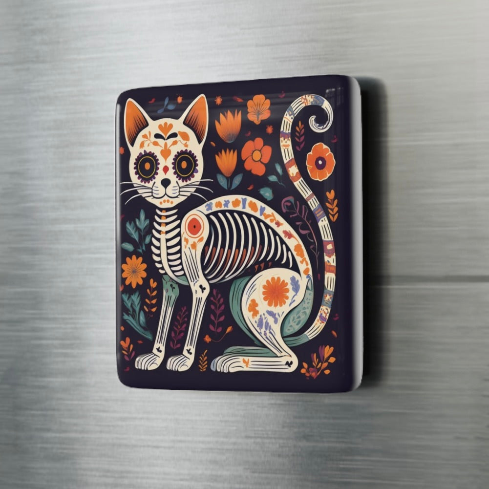 8 DESIGNS! Sugar Skull 2"x2" Ceramic Tile Magnet