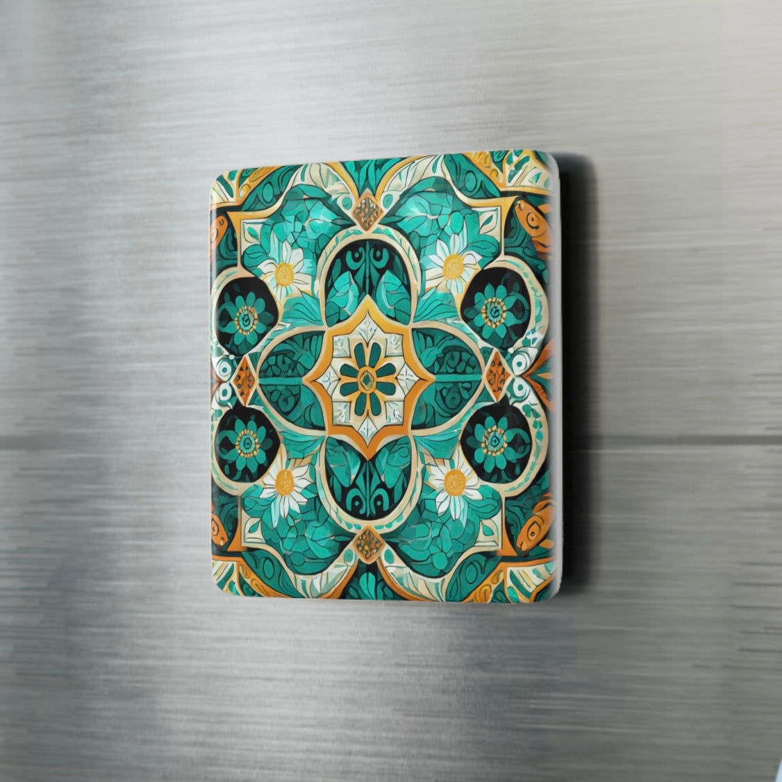 Turquoise Mexican Style Ceramic Tile Magnet