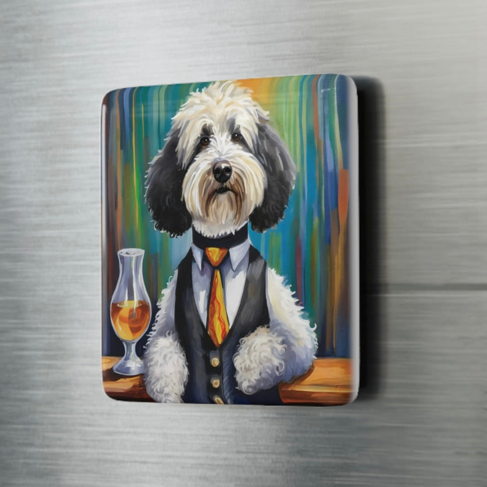 5 DESIGNS! Whisky Dogs Style Ceramic Tile Magnet