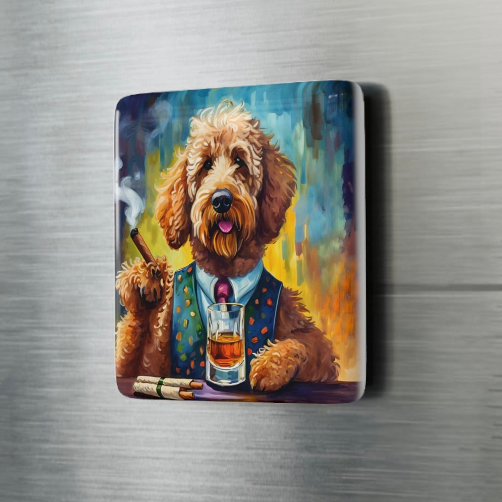 5 DESIGNS! Whisky Dogs Style Ceramic Tile Magnet