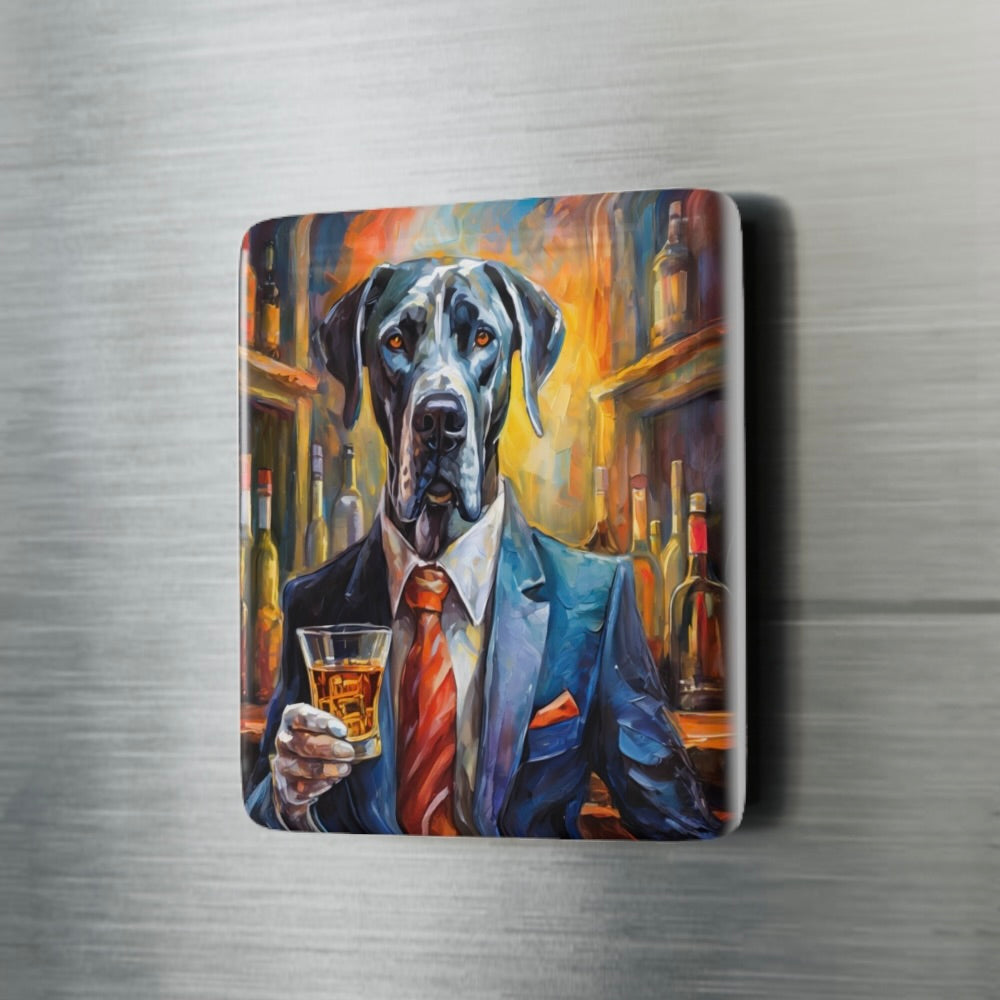 5 DESIGNS! Whisky Dogs Style Ceramic Tile Magnet