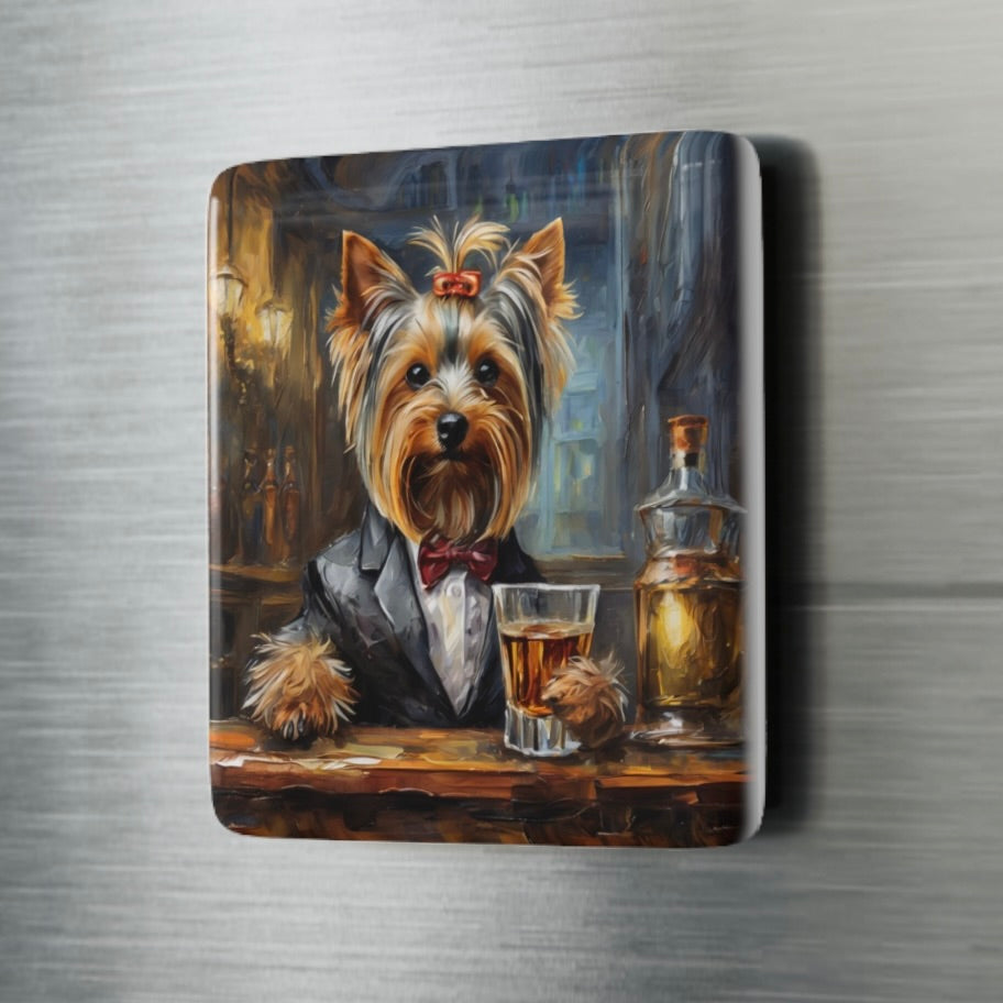 5 DESIGNS! Whisky Dogs Style Ceramic Tile Magnet