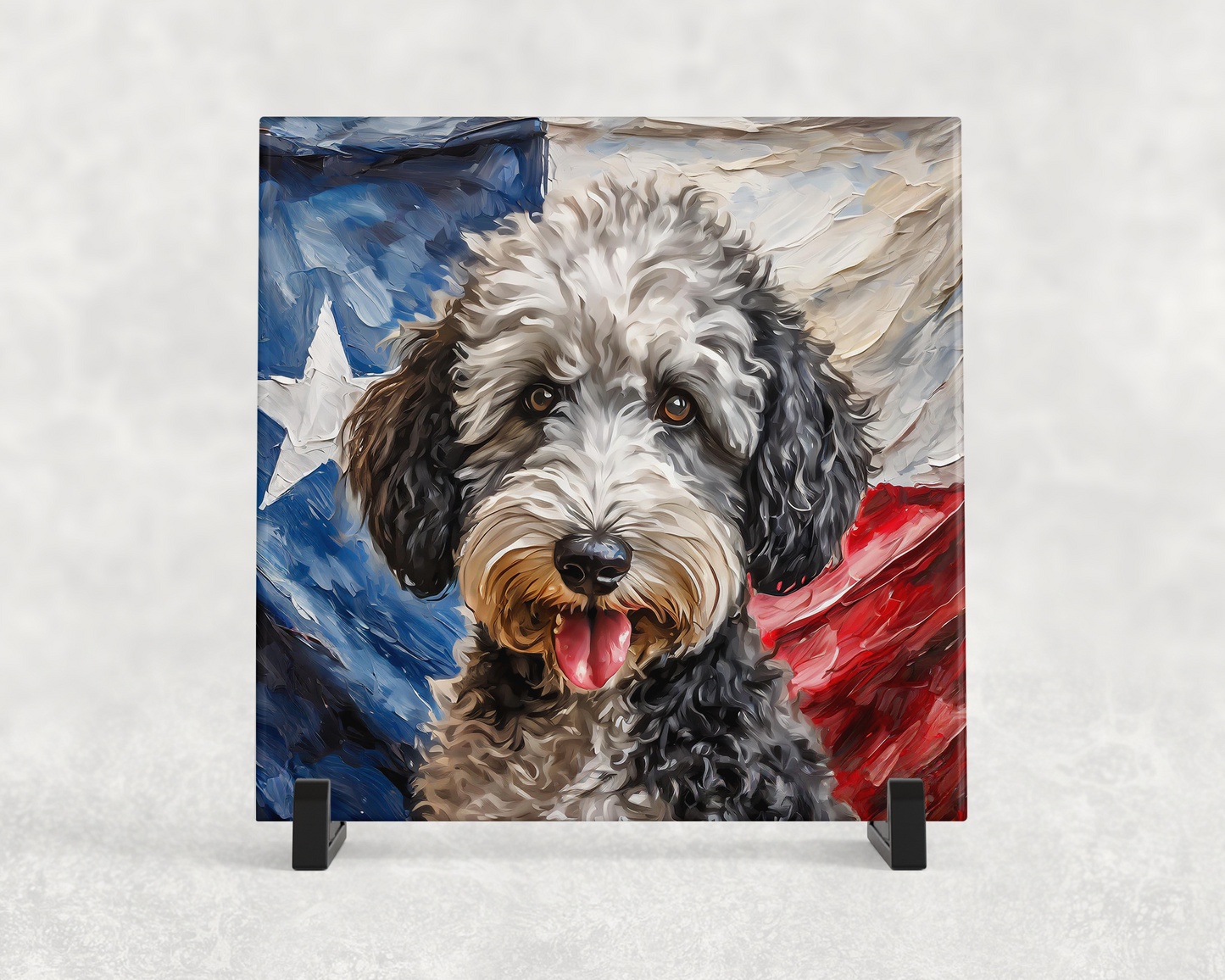 Sheepadoodle Texas Flag Trivet