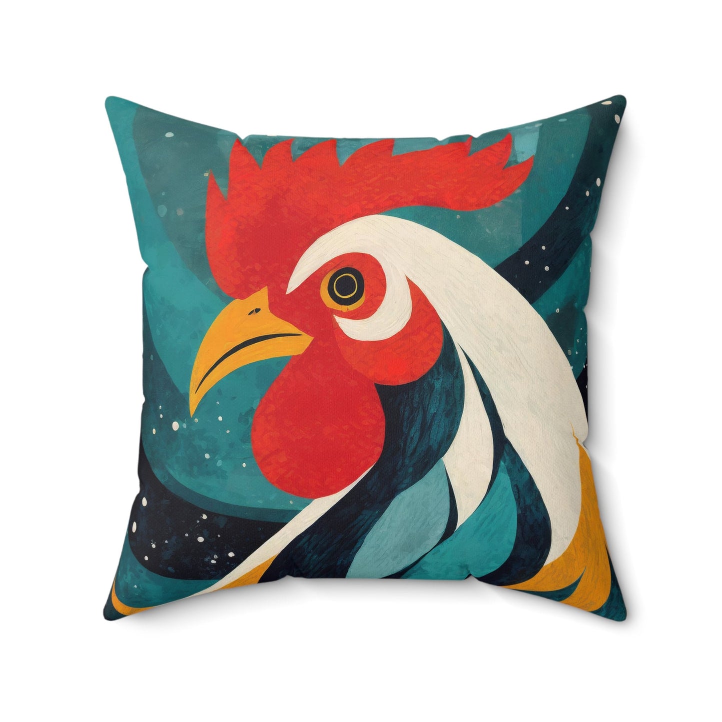 Rooster Throw Pillow Accent Pillows, Decorative Pillows, Throw Pillows for Couch, Pillows, Faux Suede, Soft Pillow, Mid-Century Modern Style