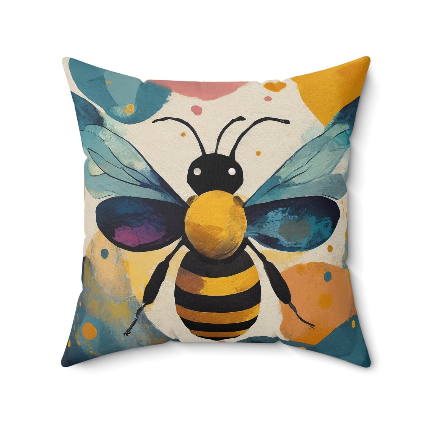 Bee Throw Pillow Accent Pillows, Decorative Pillows, Throw Pillows for Couch, Pillows, Faux Suede, Soft Pillow, Mid-Century Modern Style