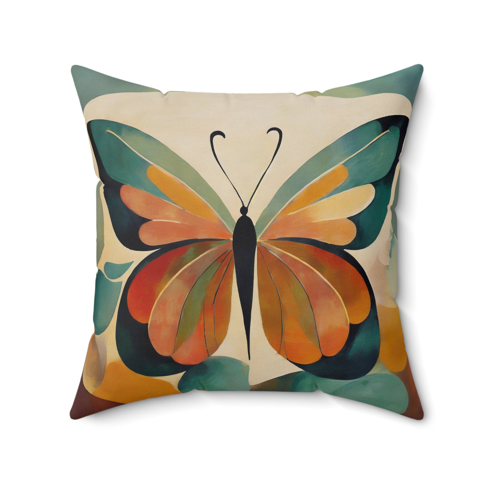 Butterfly Throw Pillow Accent Pillows, Decorative Pillows, Throw Pillows for Couch, Pillows, Faux Suede, Soft Pillow, Mid-Century Style