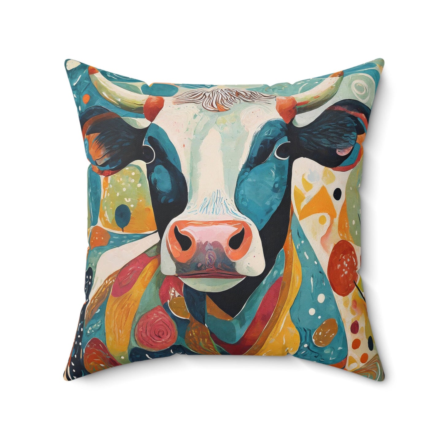 Cow Throw Pillow Accent Pillows, Decorative Pillows, Throw Pillows for Couch, Pillows, Faux Suede, Soft Pillow, Mid-Century Style