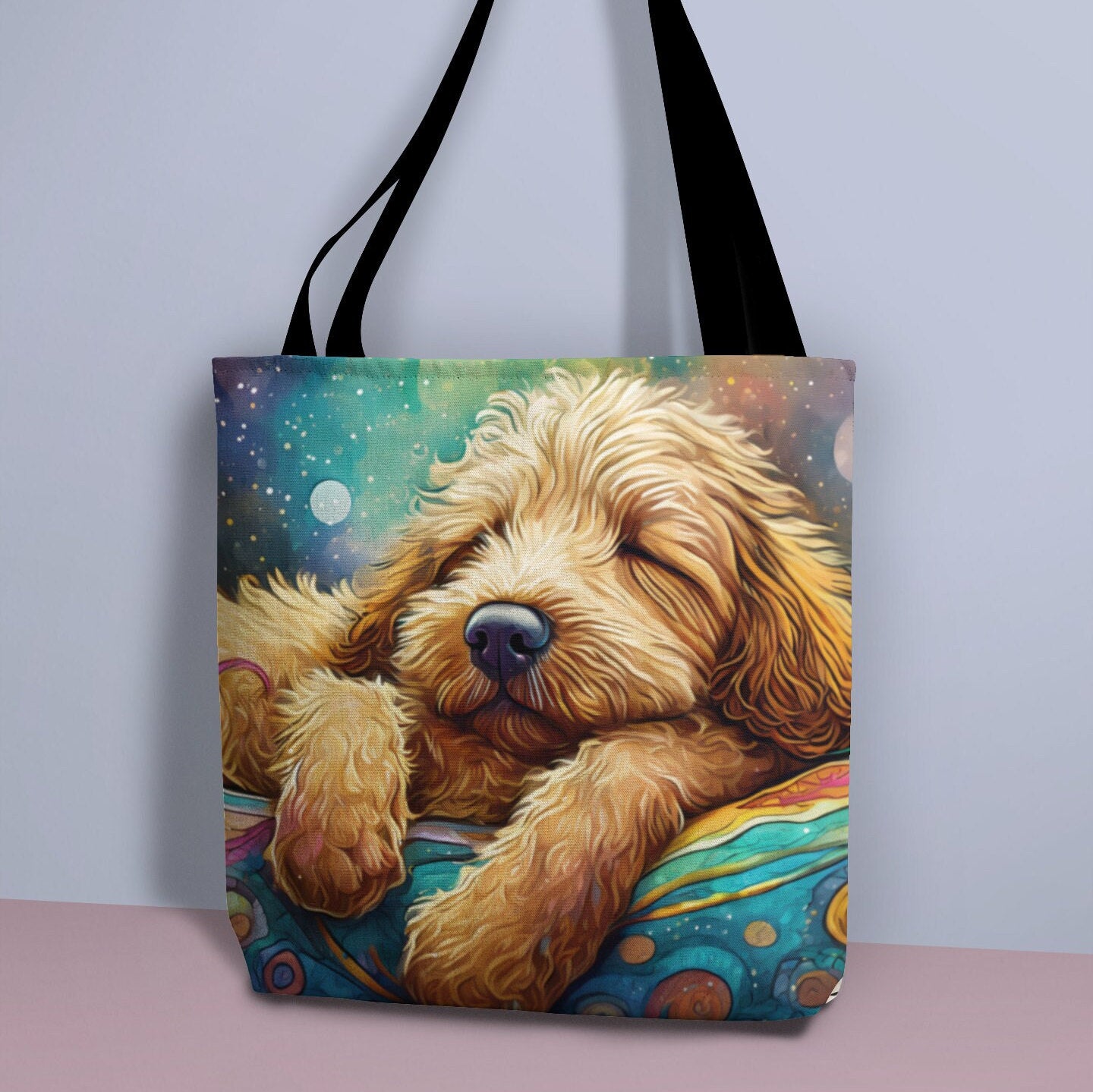 Goldendoodle Dog Tote Bag, Dog Bag, Canvas Bag, Tote Bag, Reusable Bag, Shopping Bag, Gift For Her, Gift For Dog Lovers, Dog Gift