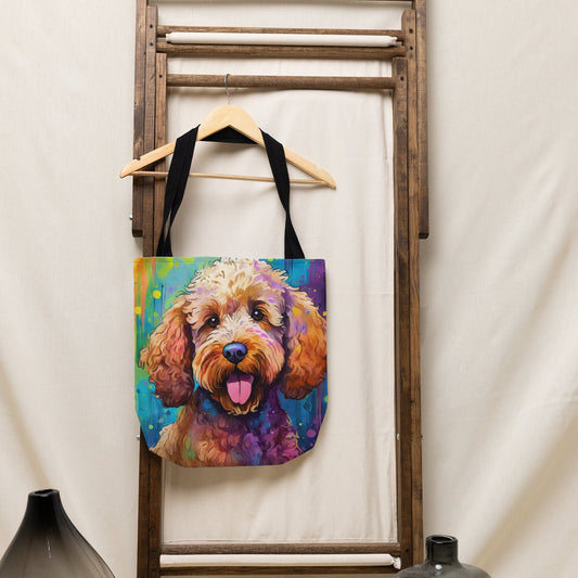 Goldendoodle Dog Tote Bag, Dog Bag, Canvas Bag, Tote Bag, Reusable Bag, Shopping Bag, Gift For Her, Gift For Dog Lovers, Dog Gift