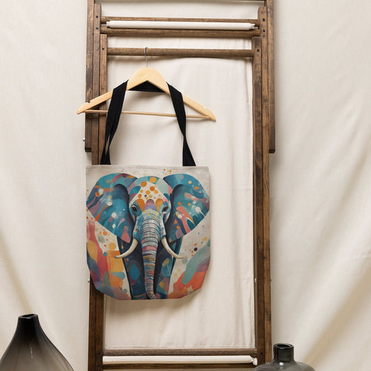 Elephant Tote Bag, Dog Bag, Canvas Bag, Tote Bag, Reusable Bag, Shopping Bag, Gift For Her, Gift For Elephant Lovers, Elephant Gift