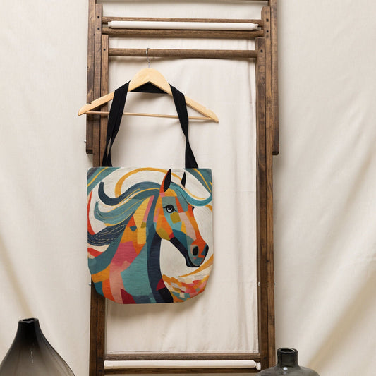 Horse Tote Bag, Bag, Canvas Bag, Tote Bag, Reusable Bag, Shopping Bag, Purse, Gift For Her, Gift For Horse Lovers, Horse Gift