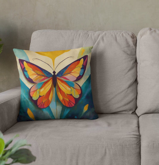 Butterfly Throw Pillow Accent Pillows, Decorative Pillows, Throw Pillows for Couch, Pillows, Faux Suede, Soft Pillow, Mid-Century Style