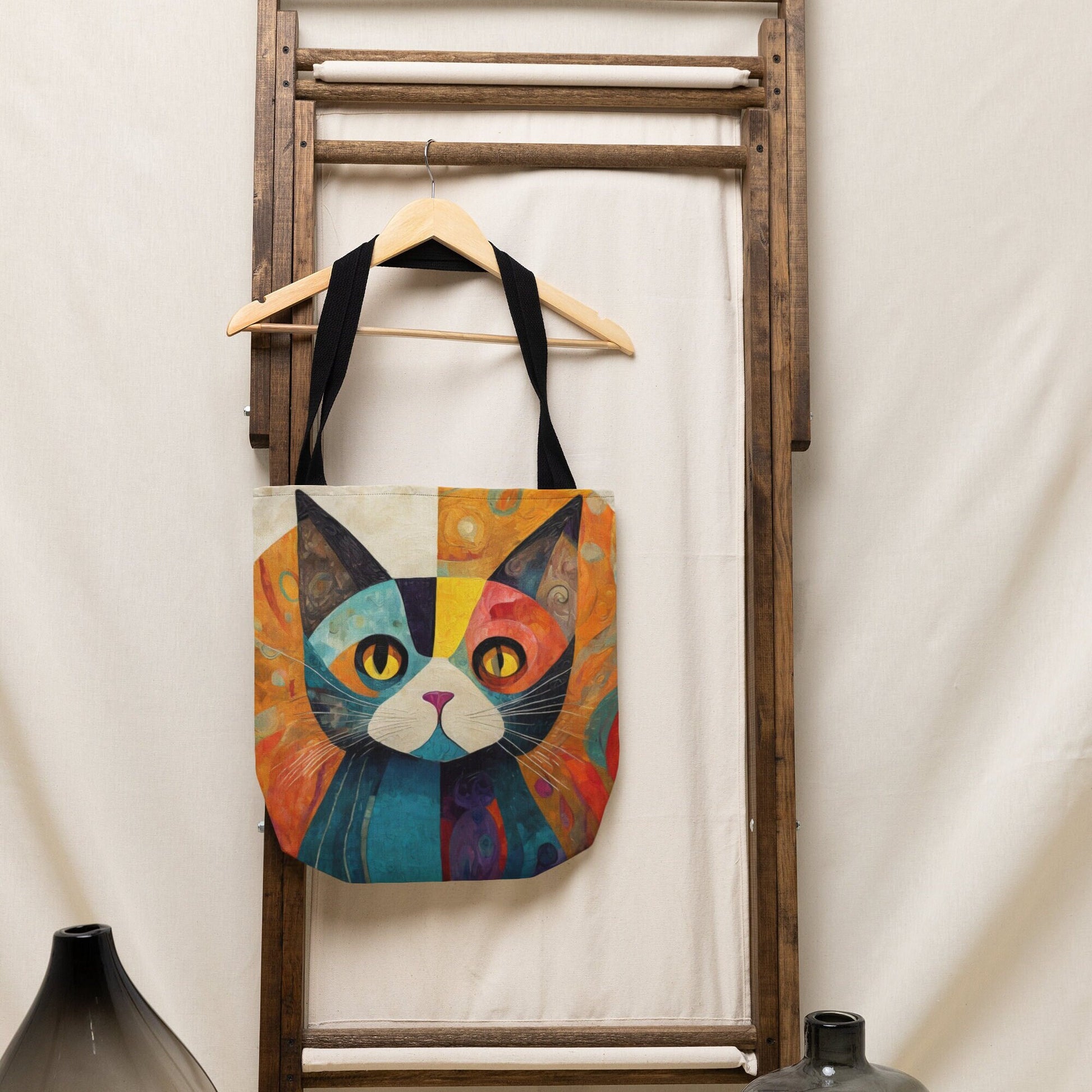 Cat Tote Bag, Bag, Canvas Bag, Tote Bag, Reusable Bag, Shopping Bag, Purse, Gift For Her, Gift For Lovers, Gift