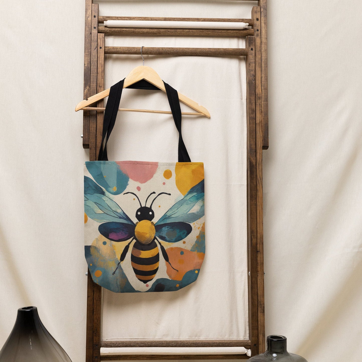 Bee Tote Bag, Bag, Canvas Bag, Tote Bag, Reusable Bag, Shopping Bag, Purse, Gift For Her, Gift For Bee Lovers, Bee Gift