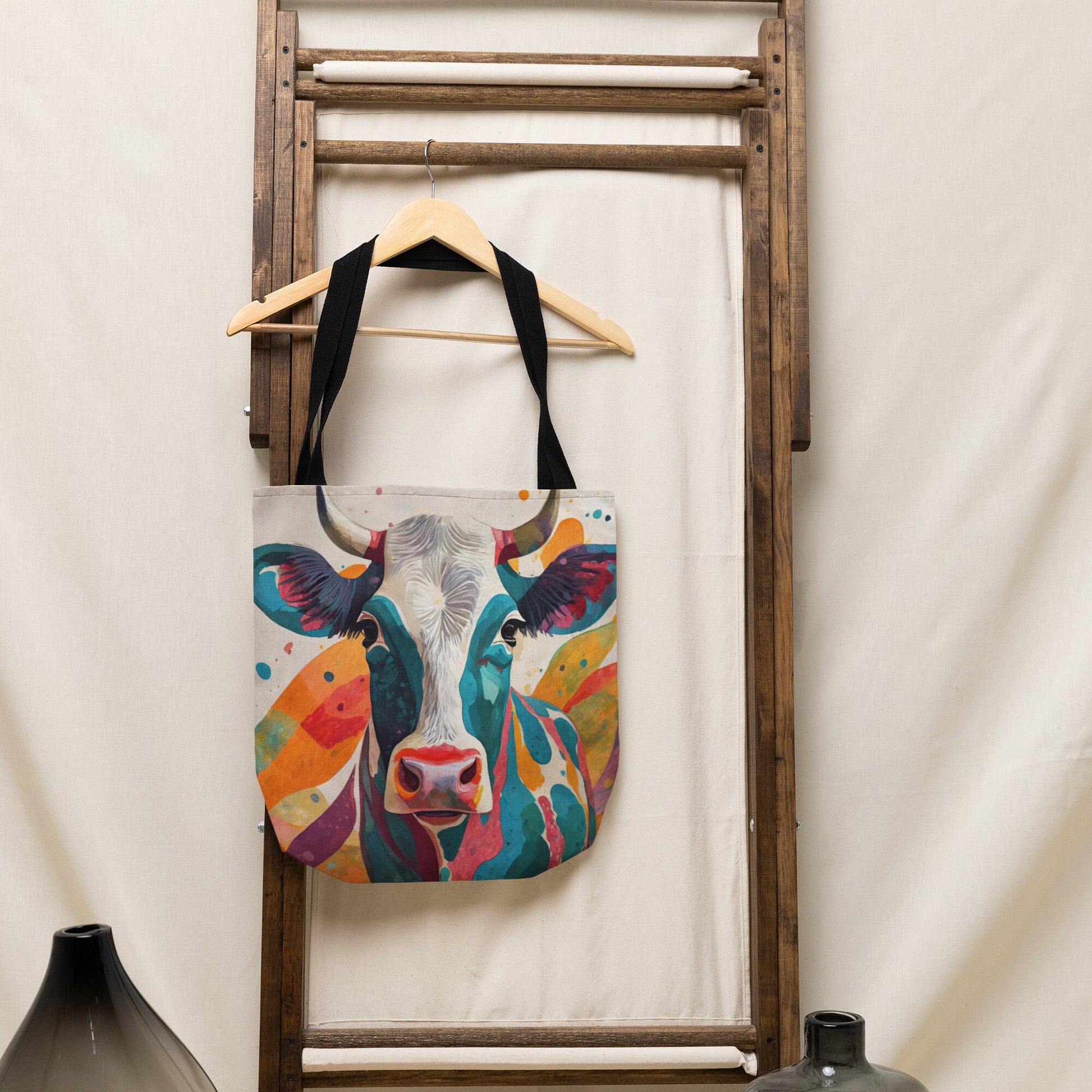 Cow Tote Bag, Bag, Canvas Bag, Tote Bag, Reusable Bag, Shopping Bag, Purse, Gift For Her, Gift For Cow Lovers, Cow Gift