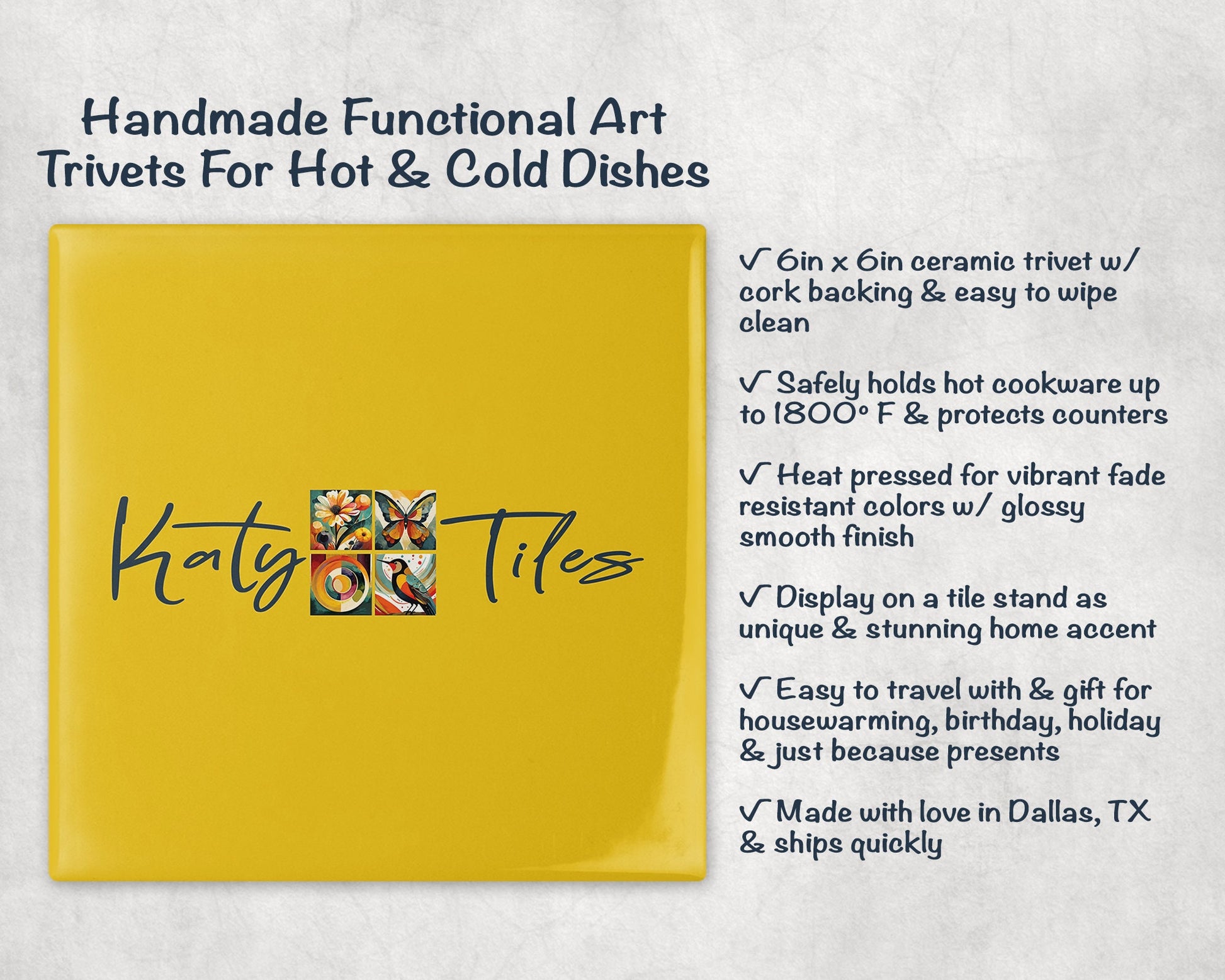 Sheepadoodle on the Beach Drinking a Cocktail Ceramic Tile Trivet for hot dishes – 6x6 Handmade Dog Lover Decor Coaster, Made in USA