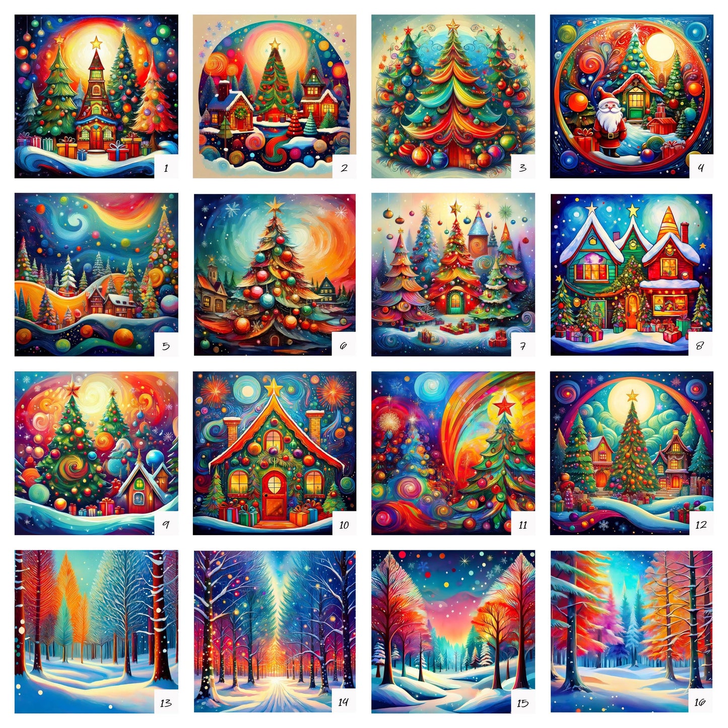 43 Designs! Ceramic Tile Christmas Trivets. Trivets For Hot Dishes. Holiday Decor and Christmas Decorations Colorful Christmas Kitchen Decor