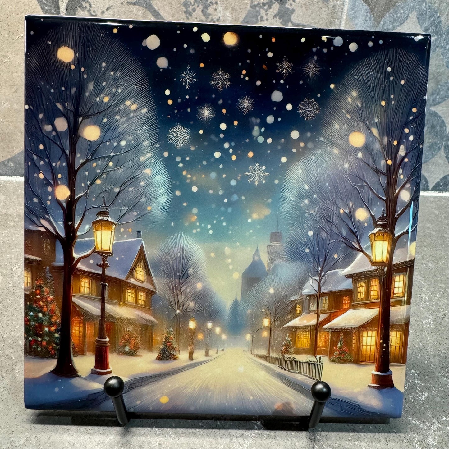 Winter Landscape Trivets for Hot Dishes – 6 Designs – Snowy Holiday Decor & Christmas Decorations – Colorful Snow-Themed Kitchen Decor