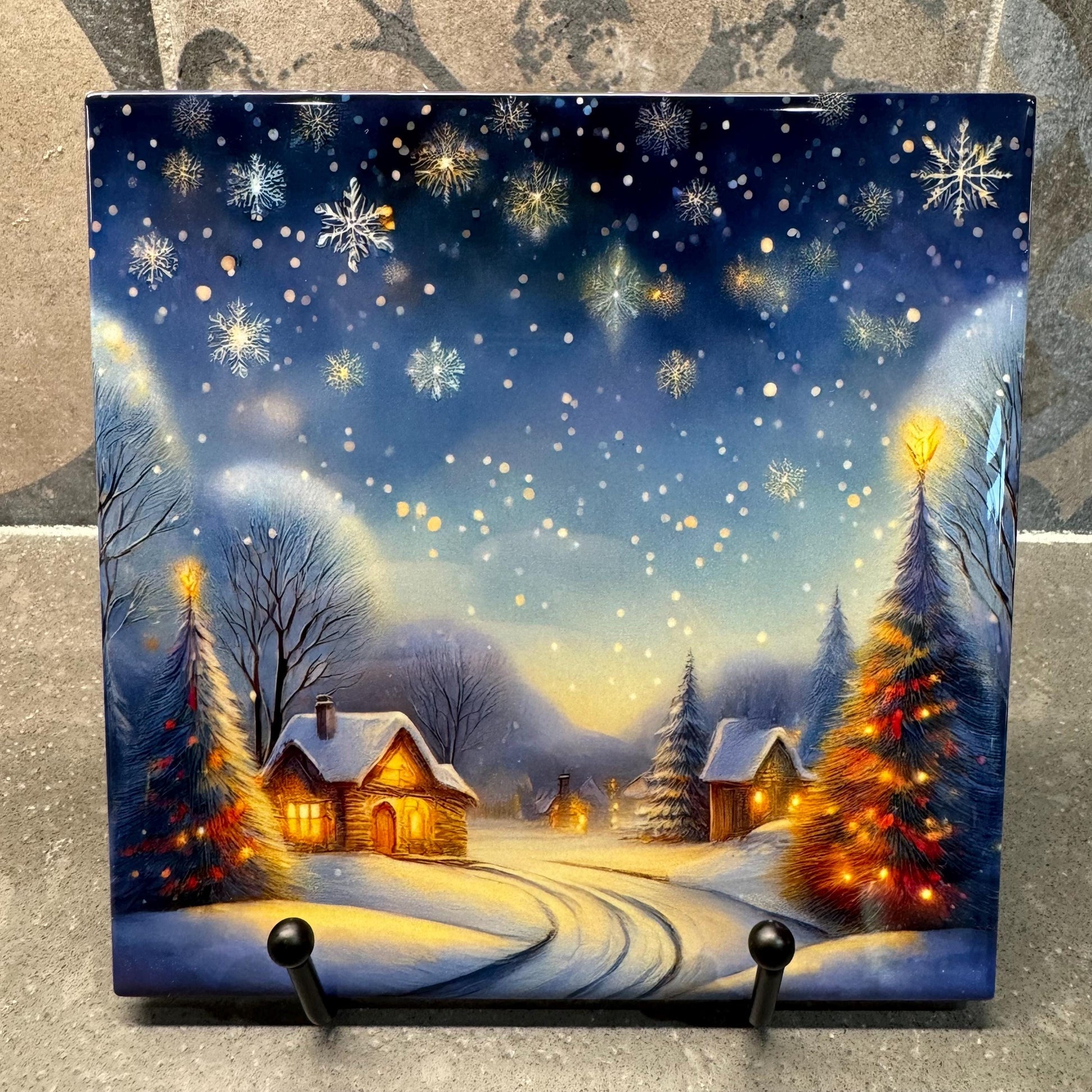 Winter Landscape Trivets for Hot Dishes – 6 Designs – Snowy Holiday Decor & Christmas Decorations – Colorful Snow-Themed Kitchen Decor