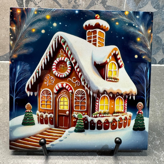 Colorful Gingerbread House Trivets for Hot Dishes – Holiday Decor & Christmas Decorations – Christmas-Themed Kitchen Decor - Hot Plate