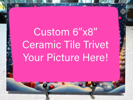 Turn Your Favorite Picture Into A Custom Trivet For Hot Dishes, Personalized Gift, Custom Prints, Custom Gifts, 6”x8”, Customizable Gift