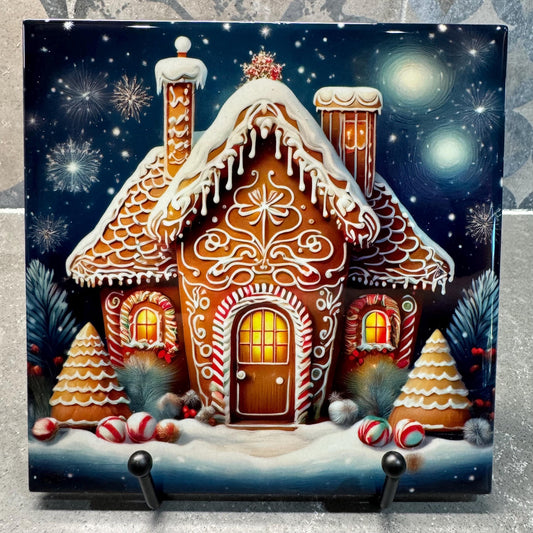 Colorful Gingerbread House Trivets for Hot Dishes – Holiday Decor & Christmas Decorations – Christmas-Themed Kitchen Decor - Hot Plate