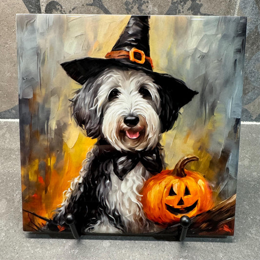 32 Designs! Halloween Witch Doodle Trivets For Hot Dishes - Fall Season Themed - Goldendoodle, Sheepadoodle, Ausiedoodle, Labradoodle