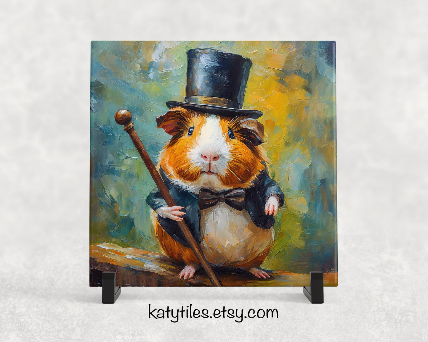 4 Designs! Guinea Pig Trivet for Hot Dishes, Hot Plate Coaster Tile Art, Pot Holder, gift for guinea pig lover, Funny Guinea Pig Picture