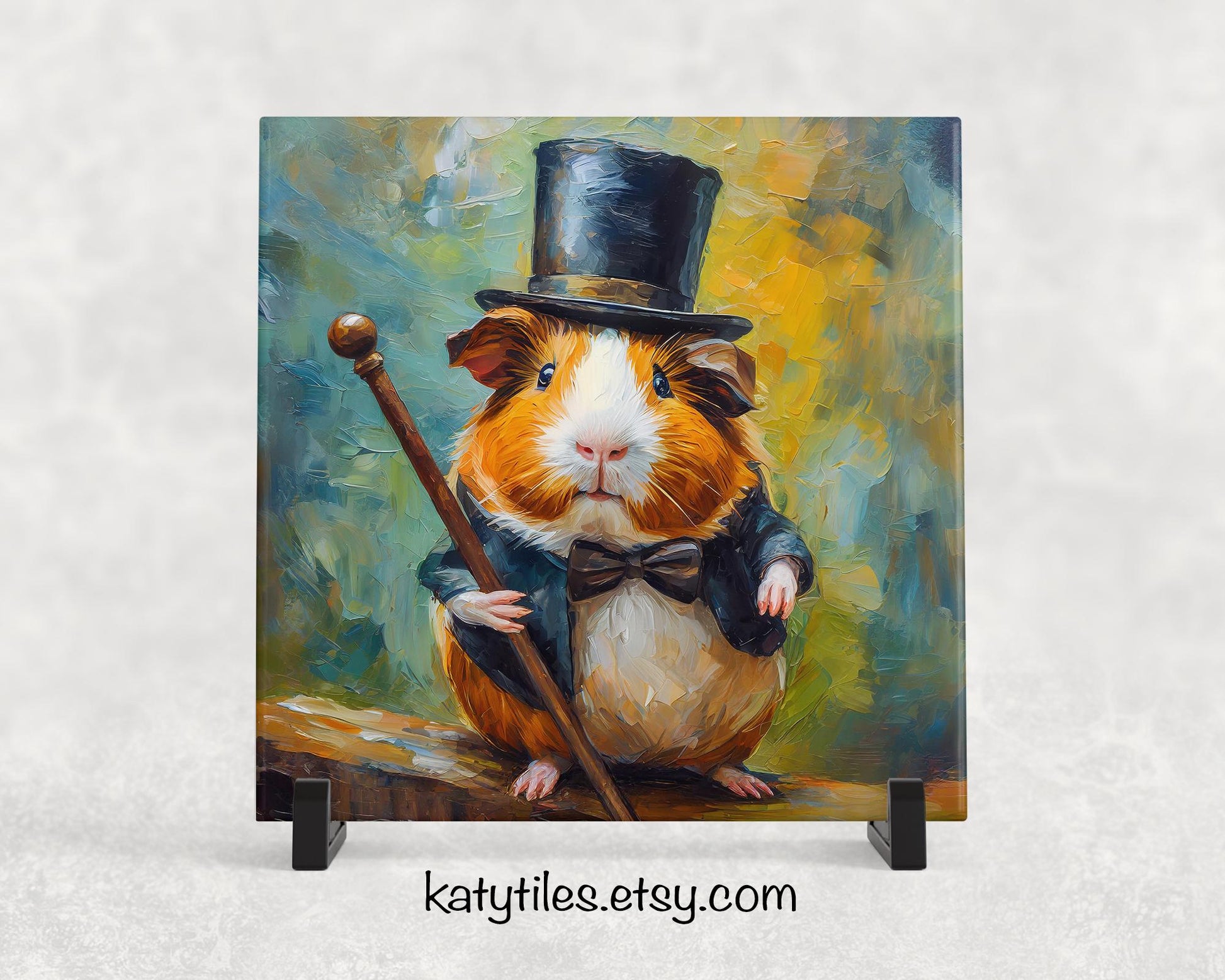 4 Designs! Guinea Pig Trivet for Hot Dishes, Hot Plate Coaster Tile Art, Pot Holder, gift for guinea pig lover, Funny Guinea Pig Picture