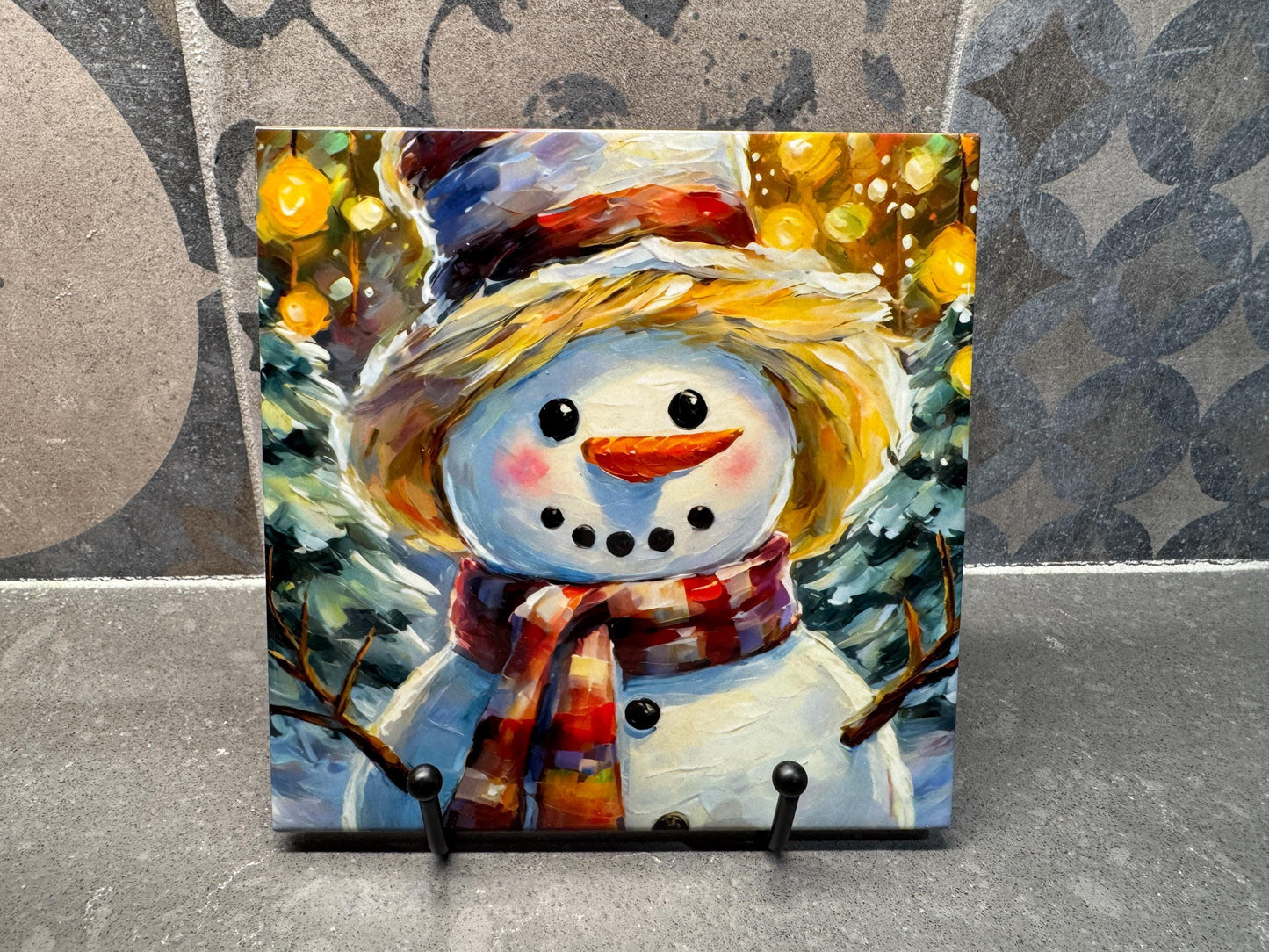 Snowman Christmas Trivets for Hot Dishes – Holiday Decor & Christmas Decorations – Colorful Christmas-Themed Kitchen Decor - Hot Plate